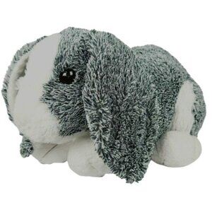 Bunny Rabbit Plush Gray White Realistic Easter Hare Large Stuffed Animal Toy